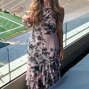 Light pink & floral formal dress